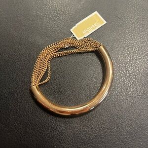 NWT Michael Michael Kors Gold Tone Bracelet With Magnetic Close.